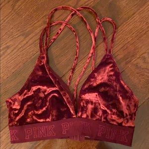 victoria secret PINK velvet bralette